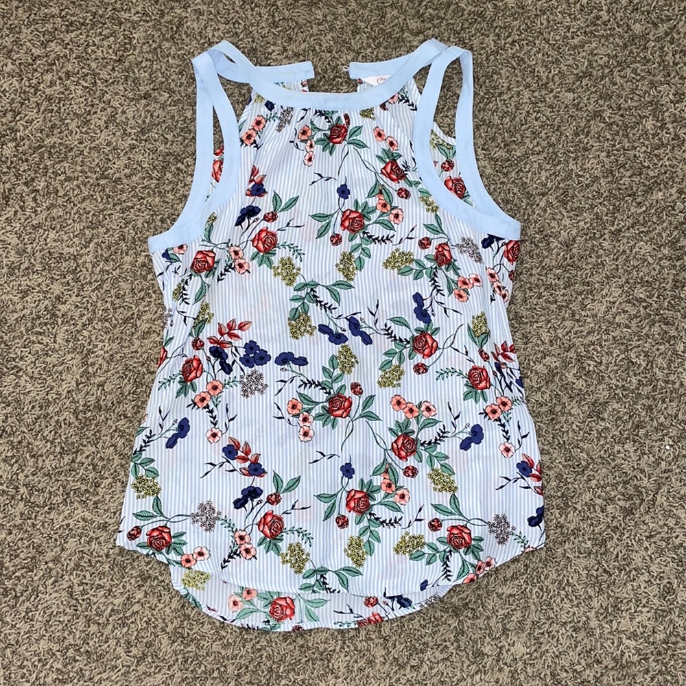 Candies Blue Floral Blouse